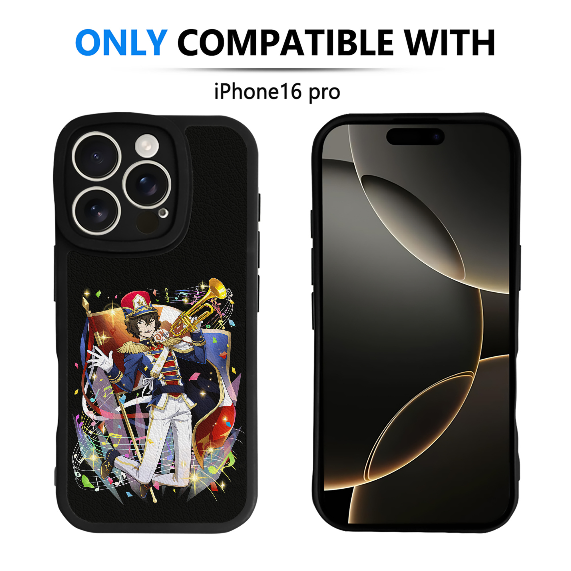（画像用） 文豪ストレイドッグス Bungo Stray Dogs 【iPhone 16シリーズ対応】シリコンスマホケース（レザー調） 材質：シリコン